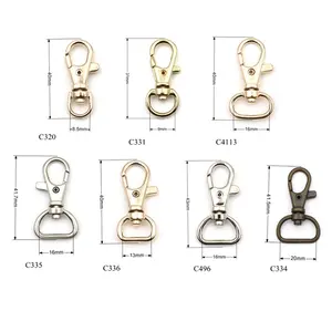 9mm Custom Engraved Logo Key Ring Key Chain Clasp For Keychain