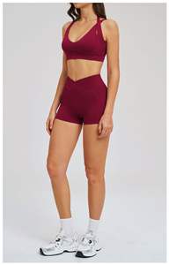 Sujetadores deportivos transpirables con cintura elástica y estampado sin espalda para mujer, de Spandex/Nylon, ideales para correr y fitness, al por mayor. - Product Image 2