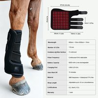 Bottes équines à infrarouge rouge 660nm 850nm alimentées par batterie, pour la thérapie par la lumière rouge pour chevaux