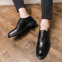 Herren Leder Oxford Brogue Klassische Wingtip Formelle Anzugschuhe Elegante Business Schnürschuhe Komfortable Büro- und Hochzeitsschuhe