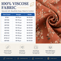 Tissu en rayonne viscose imprimé 30S 40S 45S, Challis en rayonne tissé pour robes d'été, chemises, chemisiers, jupes et vêtements