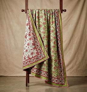 Modern Style Indigo Cotton Reversible Dohar Printed Quilt Cover Hand Block Printed <b>Double</b> Sided <b>Bedspread</b> for Home - Product Image 1