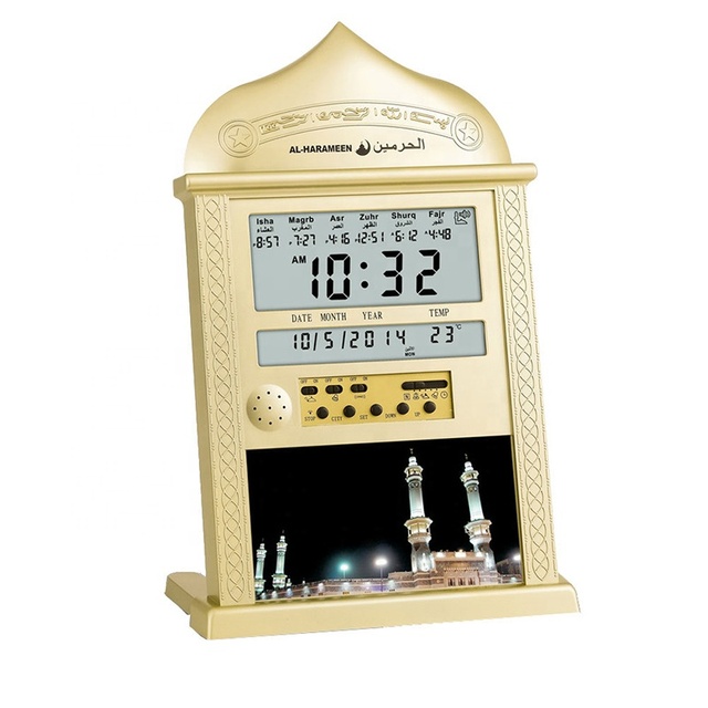 Muslim Digital Azan Clock Mosque Prayer World Time Automatic New Arrival Digital Remote Control Multi-function Wall Clock