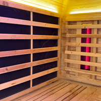 Hachillspa Outdoor Voll spektrum Infrarot Sauna 4-6 Personen Fern infrarot Massivholz Zimmer Custom Outdoor Sauna Herstellung