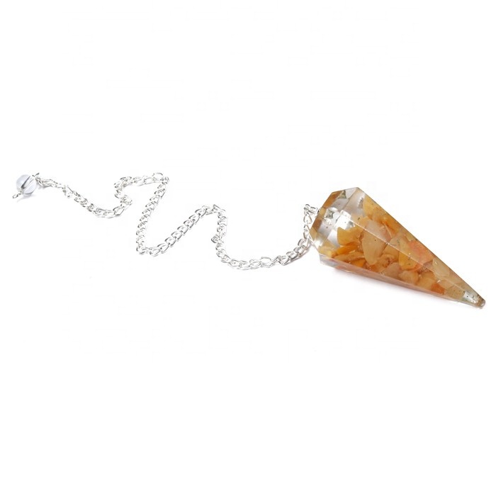 pendulum gold crystal