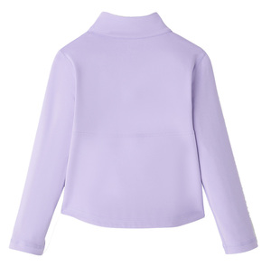 Felpa da Ragazza Primaverile in Cotone Lavorato a Maglia <span class=keywords><strong>con</strong></span> <span class=keywords><strong>Cerniera</strong></span>, Collo Alto, Stampa Tinta Unita e Logo - Product Image 2