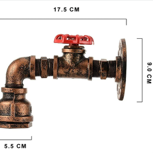 Cổ Điển Tường Ánh Sáng Đồ Đạc Công Nghiệp Retro Tường Đèn Treo Tường Ánh Sáng Sáng Tạo Ống Nước Đèn Tường Cho Phòng Ngủ Nhà Bếp Nhà Hàng - Product Image 2