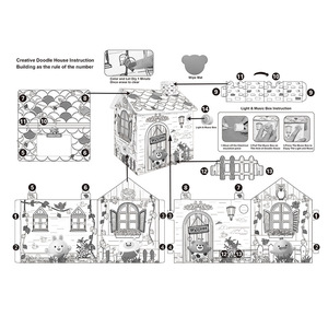 Maison de Graffiti 3D DIY, Jouet de Dessin pour Enfants, Maison en Papier à Colorier pour Enfants, Jouet Maison Puzzle 3D DIY, Rouleau de Graffiti - Product Image 5