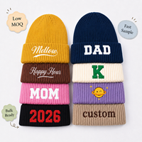 Gorro de Punto Personalizado Dymf, Grueso, Térmico, de Invierno, con Logotipo Bordado Personalizado, con Puño, al por Mayor, OEM, Unisex, Cálido
