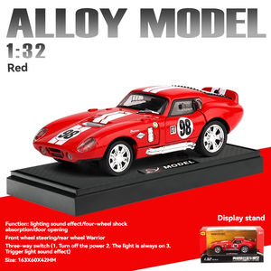 Modellino Auto Sportiva <span class=keywords><strong>Cobra</strong></span> in Metallo Pressofuso 1:32 con Suoni, Luci, Porte Apribili e Funzione Pull-back, Regalo per Ragazzi - Product Image 4