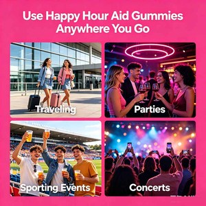 OEM Happy Hour Aid Gummies Supplément Électrolytes <span class=keywords><strong>d</strong></span>'hydratation avant le match <span class=keywords><strong>Alcool</strong></span> DHM Chardon Marie après avoir bu Gummy - Product Image 3