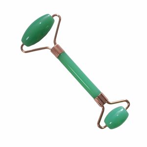 Rouleau facial et Gua Sha en résine verte, prix de gros - Product Image 4