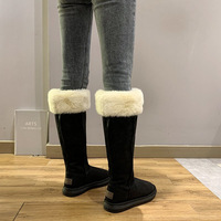 Bottes chaudes antidérapantes à bout rond pour femme, bottes de neige d'hiver à la mode en peluche, nouveau Style