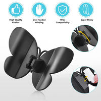 Support enrouleur de câbles en silicone pour appareils de cuisine, 1 paquet, organisateur de câbles adhésif souple, clips de gestion de fils