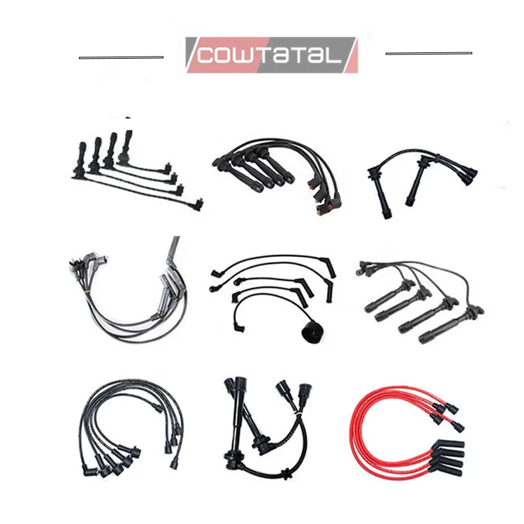 Wholesale Ignition Coil Wire Set Spark Plug Cable for Hyundai Kia Toyota Nissan Mitsubishi Ford Suzuki Cable Kit cable de bujias