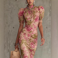 Robes longues sans manches grande taille pour femme, taille haute, coupe ajustée, imprimé floral élégant, décontractées pour le printemps et l'été, idéales pour les vacances