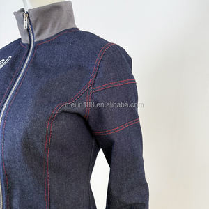 2025 весенняя одежда от производителя, уличная одежда на заказ, женские куртки на молнии и женские джинсовые шорты, комплект из двух предметов, спортивный костюм - Product Image 5