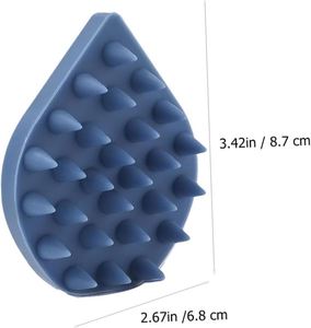 Brosse de massage du cuir chevelu en silicone, brosse de bain, nouvelle forme en goutte d'eau pour un nettoyage en profondeur du cuir chevelu et une relaxation des méridiens - Product Image 2