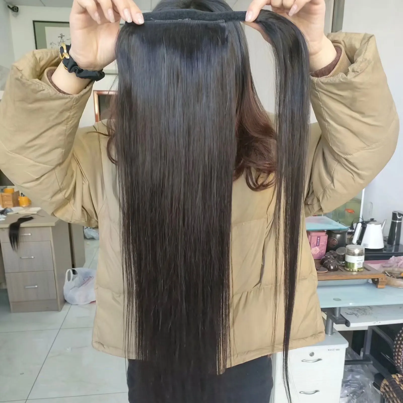 Parrucche coda di cavallo nuovo prodotto parrucche vergini brasiliane di alta qualità prezzo all'ingrosso parrucche capelli umani naturali