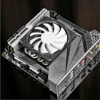 Radiateur de refroidissement CPU OEM à 4 tubes en cuivre avec contrôle de température, ventilateur PWM silencieux pour châssis d'ordinateur, dissipateur thermique noir pour PC