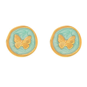 2025 New Stainless Steel Butterfly Fashionable Elegant and Stylish <b>Earrings</b> Fashion Jewelry - Product Image 5