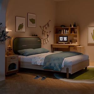 New Style Bedroom Modern Cheap Solid Wood Kids <strong>Bed</strong> Furniture Simple Ash Wood <strong>Bed</strong> Wooden Child <strong>Bed</strong> With <strong>Chest</strong> - Product Image 6