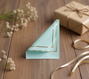 Papel Celofán Coreano de 57x57 cm con Bordes Dorados para Envolver Regalos y Flores, 20 Piezas - Product Image 2