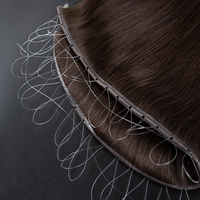 Extensions de cheveux humains vierges russes Remy bruts Super Double Drawn avec micro-anneaux invisibles en silicone et trame à perles XO