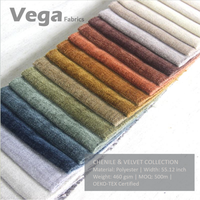 Nouveau design 2026 – Tissu d'ameublement durable 100 % polyester, tissu chenille très doux pour meubles, couleur brun