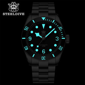 Steeldive-montre de plongée automatique lumineuse, pour hommes, 41mm, cadran bleu saphir, résistance à l'eau 200M, NH35 - Product Image 2