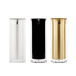 Botella de Bomba sin Aire COMAN CM1027 de Lujo, Color Blanco Perla, 15ml/30ml/50ml, Doble Pared, PMMA Acrílico, para Cosméticos y Aceites Esenciales, Venta al Por Mayor - Product Image 1