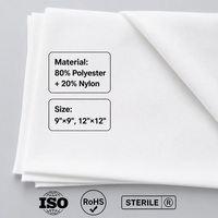 WIPESTAR Lingettes stériles en microfibre pour salle blanche, ISO13485, faible NVR, stérilisées par gamma, pour le nettoyage des laboratoires bio-pharmaceutiques