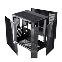Lovingcool Dual Tempered Glass Side Panel Window Mid Tower Desktop ATX MATX Gaming PC Case Computer Case with RGB Fans