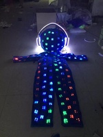 Costume de DJ à LED Costumes Vêtements de scène Danse Spectacle Robe Boîte de nuit Lumières LED Poupée lumineuse