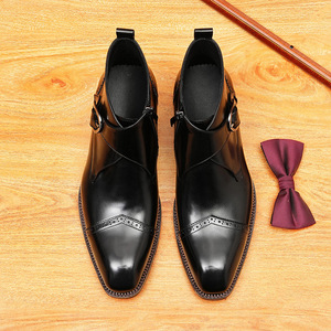 Chaussures Oxford pour hommes, grande taille, en cuir véritable, légères, imperméables, style anglais, bout pointu, gravées, nouveau style. - Product Image 6