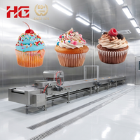 Ligne de production de pâte à cupcakes et à pain entièrement automatique, mélangeur de chocolat multifonctionnel, ligne de production de gâteaux vapeur
