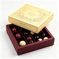 Boîte d'emballage de chocolat personnalisable en gros, recyclable, boîte à bonbons de luxe, boîte d'emballage de chocolat à l'encre de soja