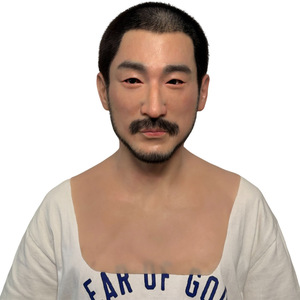 High Quality Custom Realistic Halloween Human Old Men Face Soft Celebrity Silicone Male Mask - Product Image 5