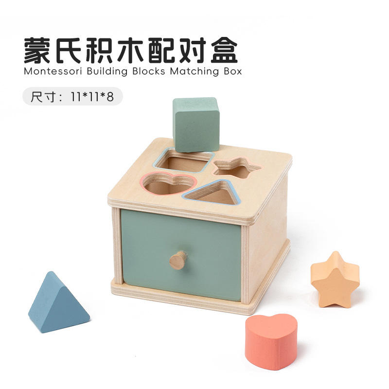 Color shape sorting box-shape style