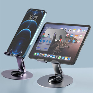 Có Thể Gập Lại 360 Xoay Điện Thoại Di Động Chủ Đứng Kim Loại Máy Tính Để Bàn Phổ Cho Máy Tính Bảng Chủ Cho Ipad Và Điện Thoại - Product Image 2