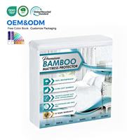 Premium silencieux respirant refroidissement 100% imperméable protecteur de matelas housse de matelas pour lit