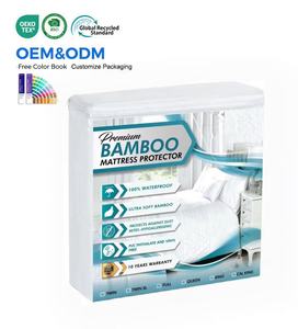 Premium Noiseless Transpirable Refrigeración 100% Protector de colchón impermeable Funda de colchón para cama - Product Image 1