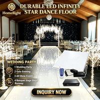 Piste de danse LED étoilée en acrylique avec télécommande et 12 effets pour DJ, boîtes de nuit, mariages et fêtes