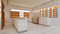 Vitrine à lunettes en bois haut de gamme personnalisée, meuble de présentation moderne et luxueux sur pied