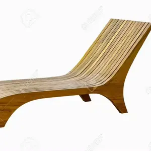 도매 핫 스타일 수영장 가구 야외 티크 선 안락 의자 정원 사용 나무 싱글 선베드