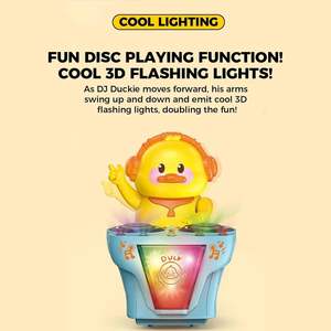 Brinquedo Eletrônico Engraçado de Pato DJ, Brinquedo Musical Interativo com Luzes Atraentes, Brinquedo de Balanço para Crianças - Product Image 3