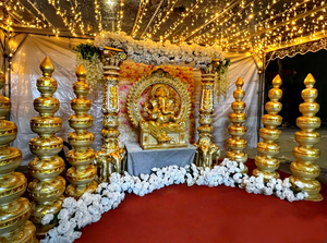 Wedding <b>Wooden</b> Peacock Welcome <b>Gate</b> & Ganesha Gorgeous Peacock Wedding Mandap <b>Gate</b> Wedding Entrance <b>Gate</b> <b>Arch</b> <b>with</b> Ganesha - Product Image 2
