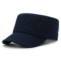 Gorras deportivas negras con ala curva y parte superior plana con logotipo personalizado de algodón 100% de Color sólido de alta calidad para hombres y mujeres