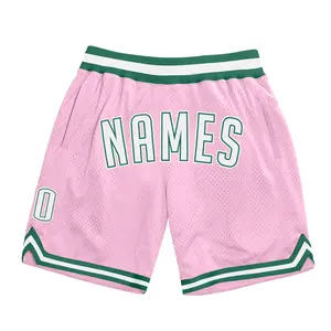 Custom Shorts Fabrikant Snel Droog Relaxed Fit Casual Trekkoord Roze Naadloze Shorts