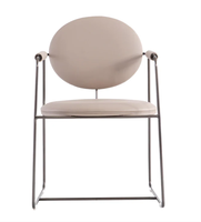 Chaise de salle à manger moderne simple en cuir de luxe léger avec fonction de refroidissement pliée en bois et en métal pour cuisine, hôtel, café, dressing, salle de sport